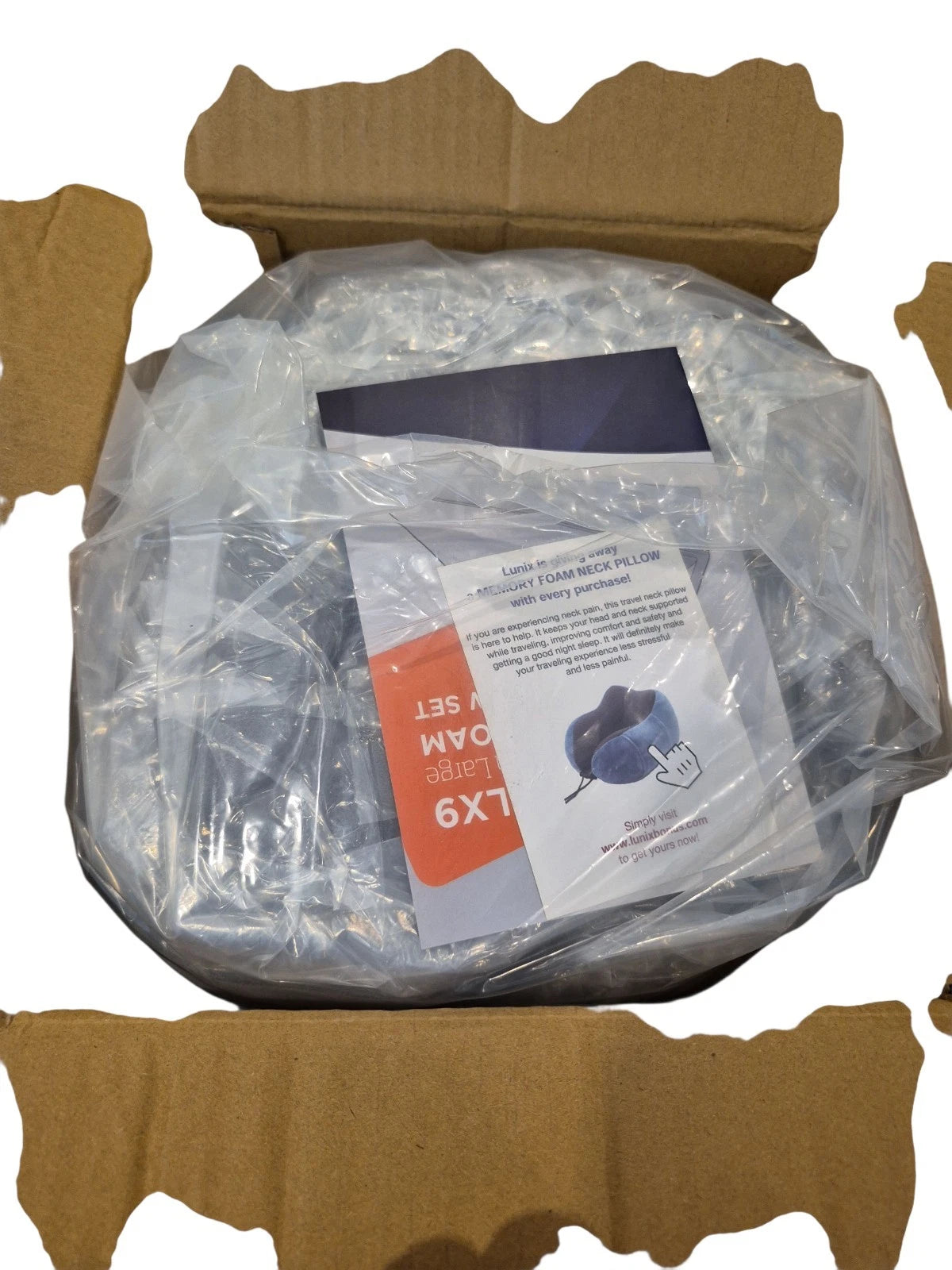 Lunix 2pc Orthopedic Bed Wedge Pillow Set  Memory Foam for Back ... - Image 2